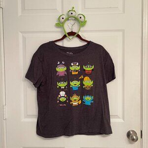 SET Disney Pixar Toy Story Alien Shirt AND Matching Alien Ear Headband